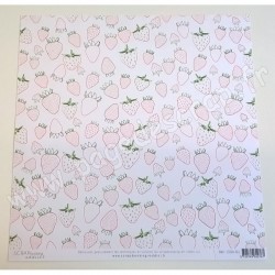 SCRAPBOOKING ADDICT COLLECTION GOURMANDISE FRAISES 30.5 x 30.5 cm