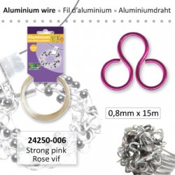 ALU WIRE 0.8MM 15M STRONG PINK