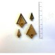 PDS SUJET BOIS FLIPETTES TRIANGLES 3 mm COLLECTION FLIPETTES 4 pièces