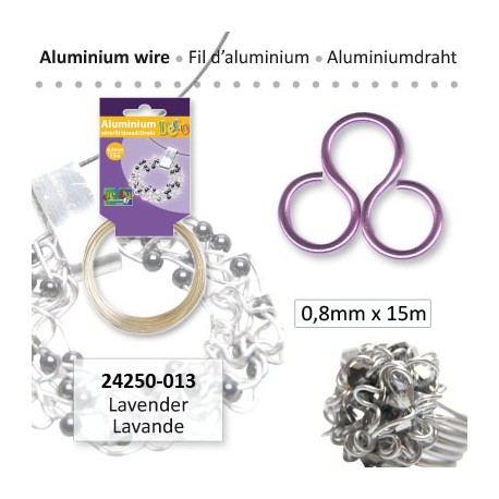 ALU WIRE 0.8MM 15M LAVENDEL