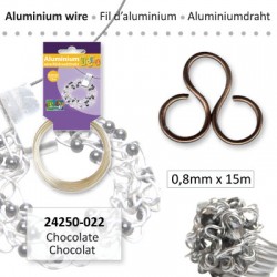 ALU WIRE 0.8MM 15M CHOCOLATE