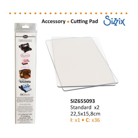 SIZZIX ACCESSORY CUTTING PAD STANDARD 1 PAIR