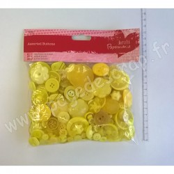 DOCRAFTS PAPERMANIA BOUTONS ASSORTIS (250gr) JAUNE