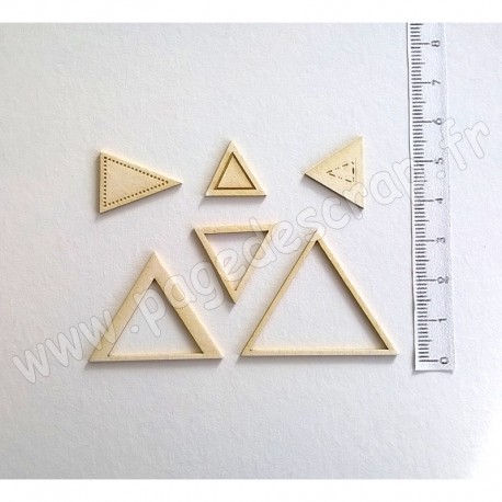 PDS SUJET BOIS FIN TRIANGLES 1 mm COLLECTION FORMES