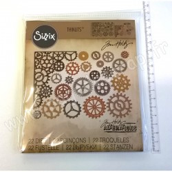 SIZZIX THINLITS DIE SET x 22 pièces GEARHEAD