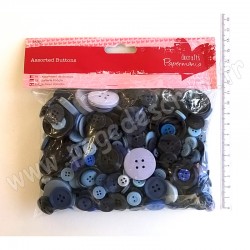 DOCRAFTS PAPERMANIA BOUTONS ASSORTIS  250gr BLEU