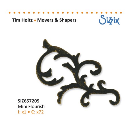 SIZZIX TIM HOLTZ MOVERS & SHAPERS DIE MINI FLOURISH