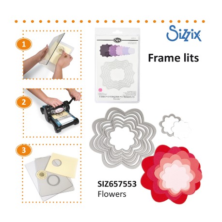 SIZZIX FRAMELITS DIE SET 7 PK FLOWERS