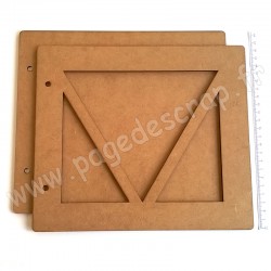 PDS ALBUM BOIS 22 x25 cm TRIANGLES