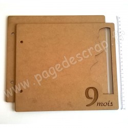 PDS ALBUM BOIS 22 x25 cm PROFIL 9 MOIS