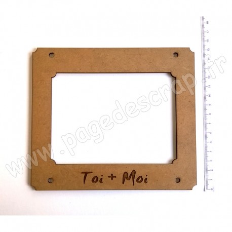 PDS CADRE BOIS 17 x 15 cm HOME DECO TOI + MOI