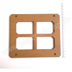 PDS CADRE BOIS 17 x 15 cm HOME DECO 4 FENETRES