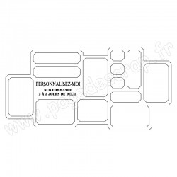 PDS CADRE BOIS DESTRUCTURE HOME DECO PERSONNALISE 60 cm x 30 cm