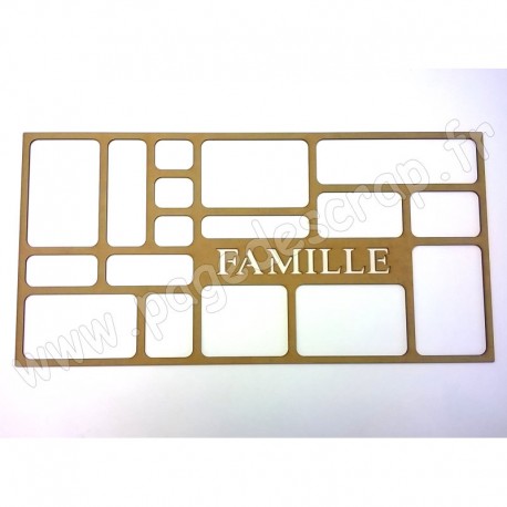 PDS CADRE BOIS HOME DECO FAMILLE 60 cm x 30 cm