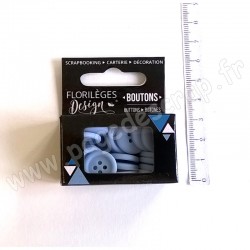 FLORILEGES DESIGN BOUTONS BLEU GLACIER 30 pièces