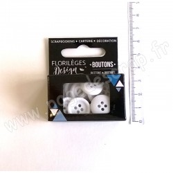 FLORILEGES DESIGN BOUTONS EDELWEISS 30 pièces