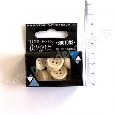 FLORILEGES DESIGN BOUTONS IVOIRE 30 pièces