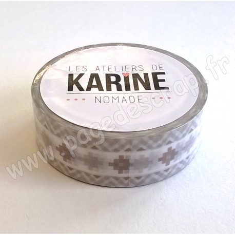 LES ATELIERS DE KARINE MASKING TAPE BEIGE ETHNIQUE