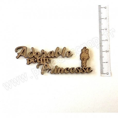 PDS SUJET BOIS ADORABLE PETITE PRINCESSE COLLECTION NAISSANCE