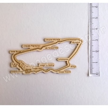 PDS SUJET BOIS FIN 1 mm CIRCUIT DES 24H DU MANS  COLLECTION 24H MOTO