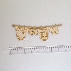 PDS SUJET BOIS FIN 1 mm VETEMENTS BEBE COLLECTION NAISSANCE