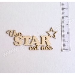 PDS SUJET BOIS FIN 1 mm UNE STAR EST NEE COLLECTION NAISSANCE