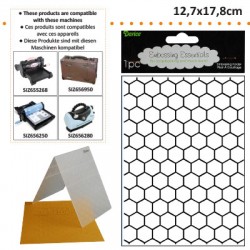 EMBOS TEMPLATE 12.7X17.8CM HONEYCOMB