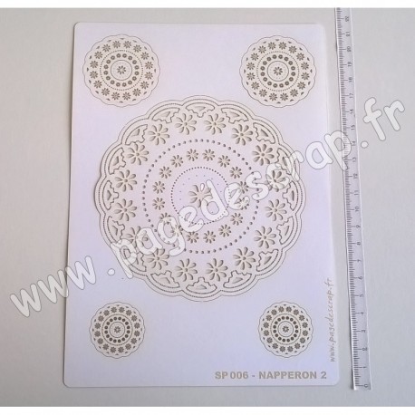 PDS SUJET PAPIER DENTELLE NAPPERON 2   5  pièces