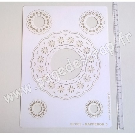 PDS SUJET PAPIER DENTELLE NAPPERON 5   5  pièces