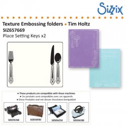 TEXTURED IMPRES. EMBOS 2PK PLACE SETTING KEYS