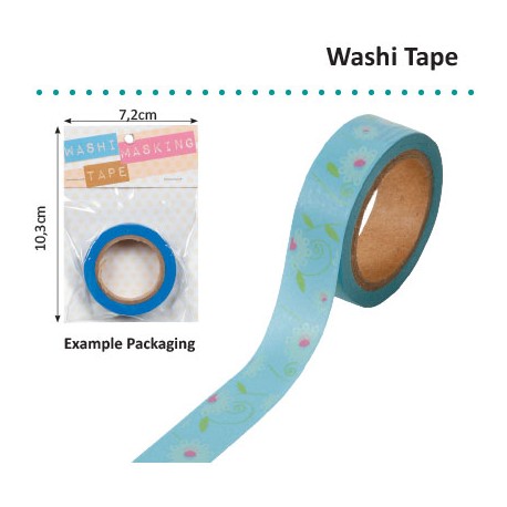 WASHI TAPE FLORAL PINK BLUE