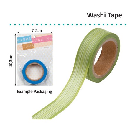 WASHI TAPE GREEN HORIZONTAL STRIPE