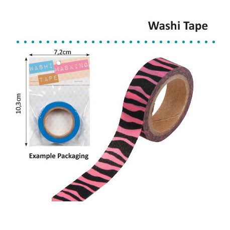 WASHI TAPE ZEBRA HOT PINK