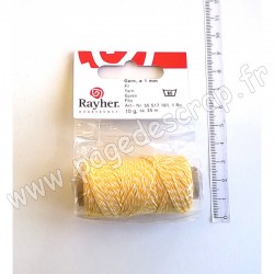 RAYHER FIL 1mm x 35 m JAUNE SOLEIL / BLANC