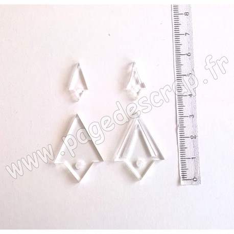 PDS SUJET PLEXI FLIPETTES TRIANGLES 4 pièces