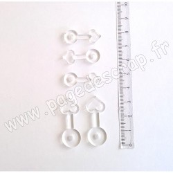 PDS SUJET PLEXI FLIPETTES COEURS DETOURES  x5