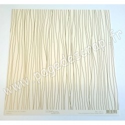 SCRAPBOOKING ADDICT COLLECTION L'OR ET L'ARGENT LIGNES OR 30.5 x30.5 cm