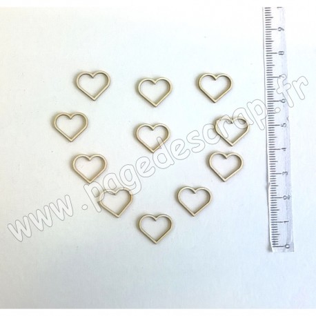 PDS SUJET BOIS FIN 1mm MINI COEUR DETOURE  x10