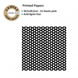 CANVAS CORP PRINTED PAPER BLACK WHITE DOT