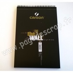 CANSON THE WALL ALBUM SPIRALE 30 feuilles A4+  220 gr   MIX MEDIA