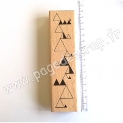FLORILEGES DESIGN TAMPON BOIS TRIANGLES ENCHAINES COLLECTION GRAPHIC LOVE