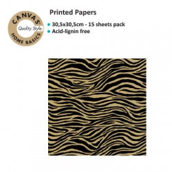 CANVAS CORP PRINTED BLACK KRAFT ZEBRA