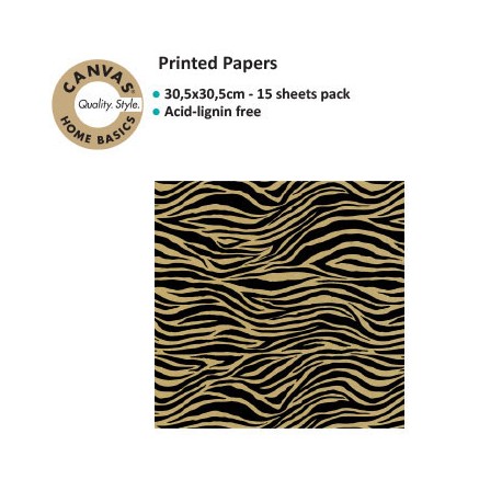 CANVAS CORP PRINTED BLACK KRAFT ZEBRA