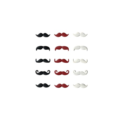 15 BRADS MOUSTACHES