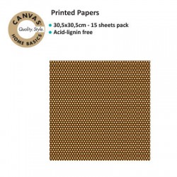 CANVAS CORP PRINTED PAPER CHOCO IVORY MINI DOT