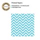 CANVAS CORP PRINTED PAPER TURQUOISE WHITE CHEVRON