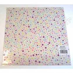 ARTEMIO FEUILLE ACETATE RAINBOW ETOILES 32.5 cm x 32.5 cm x 0.18 mm