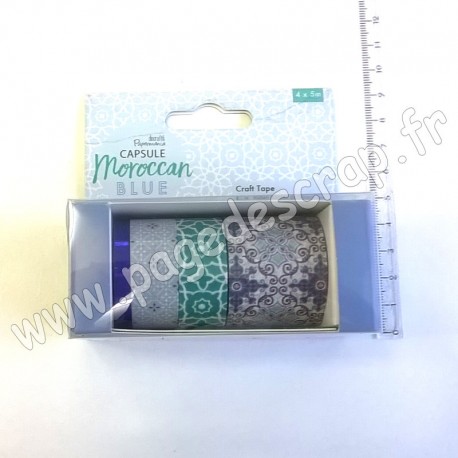 DOCRAFTS PAPERMANIA CRAFT TAPE CAPSULE MOROCCAN BLUE 4 x 5m