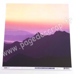 KAISERCRAFT MISTY MOUNTAINS COLLECTION SUNSET 30.5 cm x 30.5 cm