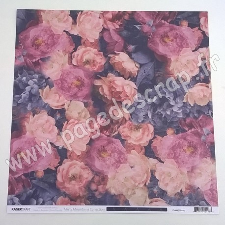 KAISERCRAFT MISTY MOUNTAINS COLLECTION MOODY 30.5 cm x 30.5 cm
